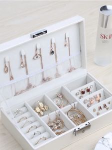 O-KAY Portable PU Leather Travel Jewelry Box – Multi-Layer Mini Jewelry Organizer Storage Case