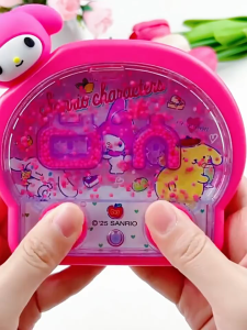 เด็กเกมคอนโซลคลาสสิกอัพเกรดสาวน้ําแหวนน้ําคอนโซล ซานริโอ คุโรมิ หินอ่อนของเล่นเพื่อการศึกษา