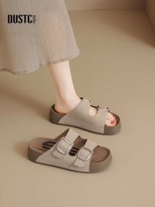 DUSTO | Thick Soled Increased Height Casual Slip On Sandals