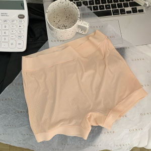 Plus Size Ice Silk Safety Pants Two-in-One Wear-Free Underwear Pure Color Summer Thin Fashion Tape Base Shorts Women