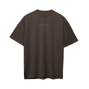 ASRV Casual Sports Half Sleeve Mens round Neck Pure Color Loose Quick-Drying T-shirt Oversize Fitness Short Sleeve Half Sleeve