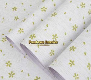 Wallsticker wallpaper dinding stiker dinding motif Batik bunga hijau