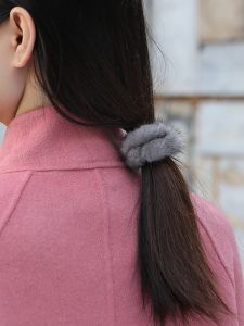 ริบบิ้นผมขนกระต่ายใหม่ ริบบิ้นผมขนสัตว์ ริบบิ้นผมหนัง ริบบิ้นผมขนแท้ ประดับผมหรูหรา เฮียเนิน