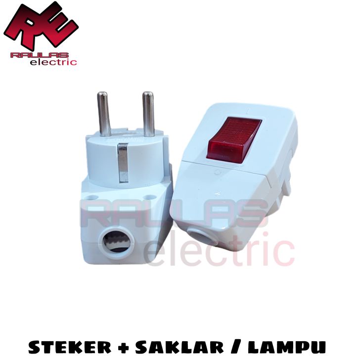 Steker + Switch Saklar Lampu On Off - Colokan Listrik On Off | Lazada ...