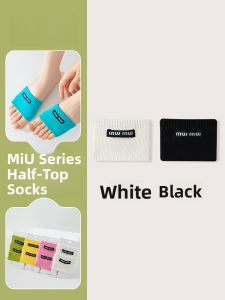 JINGCHI | Womens Pure Cotton Half-Palm Summer Socks Five-Finger Thin Invisible Boat Socks Breathable Sweat Absorbent Sport Style