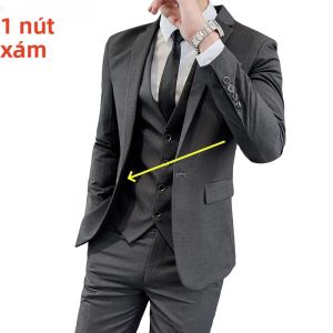 Bộ Vest Công Sở Nam Size Lớn Kiểu Dáng Ôm Body Màu Trơn Gồm Áo Khoác Áo Ghi Lê Và Quần Thời Trang Lịch Lãm Thích Hợp Cho Đám Cưới Phù Rể.