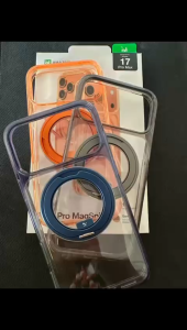 AMAZINGTHING Titan Pro Spin Drop Proof Magsafe Case for iPhone 17 Pro (6.3)/ 17 Pro Max (6.9)-Titan Black/ Blue/Orange