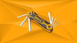 Bộ lục giác xếp 8 cây INGCO đầu thường HHK14081 đầu hoa thị HHK14083