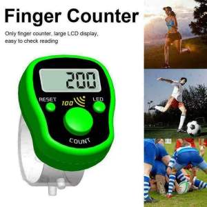 Digital Tally Counter LED Display Beep Sound Finger Counter Finger Clicker Ring Electronic Handheld Lightweight Tally Finger Counter Gift