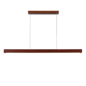 DGY | Walnut Wooden Chinese Zen LED Long Strip Dining Pendant Light