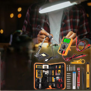 20 ชุดเครื่องหัวแร้งไฟฟ้า ชุดเครื่องมือเชื่อมอุณหภูมิปรับใช้จะ60W ชุดเซตสุดคุ้มพร้อมของแถม 60W Electronic Soldering Iron Kit with Temperature Control