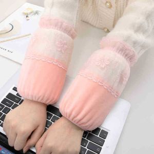 Long Lace Sleeve Covers Womens down Jacket Covers Anti-Dirt Protection Adult Student Cotton Clothes Korean Style M41459
