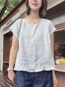 QINGNAER | French Style Large Size Casual Shirt