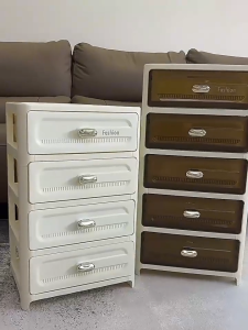 HETEE 3-6 Layer Movable Drawer Cabinet with Wheels Multi-Purpose Plastic Storage Organizer Bedroom Bathroom Space Saver