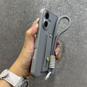 Deli Phone Case with Wrist Strap Anti-Fall Simple Design for  16 16Plus 16Pro Max 15Pro 14 13 Compatible for Men And Women