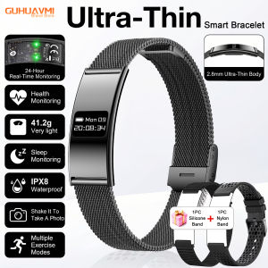 GUHUAVMI | New Ultra-thin Sports Step Count Smart Bracelet Men Health Monitoring Fitness Smart Watch Heart Rate Sleep Monitoring Smart Band