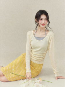 OUYANGXI | Bộ Áo Thun Tay Dài & Áo Tank Top Chống Tia UV
