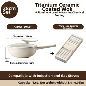 Non Stick Titanium Ceramic Frying Pan No Coating