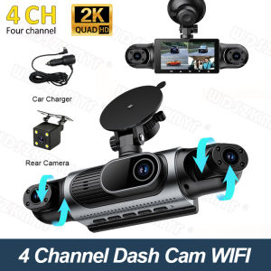 Camera Hành Trình Ô Tô WiFi 2K 4 Kênh Camera Bảng Điều Khiển Với Chế Độ Đỗ Xe 24H Camera Trước Và Sau Góc Nhìn 360 Độ Cho Xe Cộ