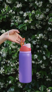Tumbler Custom Nama Logo Owala FreeSip Stainless Steel Vacuum Flask Tahan Panas Dingin