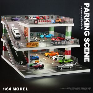 Mô Hình Garage 1:64 Cho Hiển Thị Và Lưu Trữ Xe Đồ Chơi