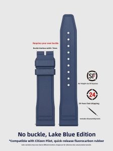 GANG JUE | Hong Kong Knight Pilots Fluorine Rubber Strap Suitable For International Watch Co. Small Prince Mark Portuguese Bargetino Wristwatch Band