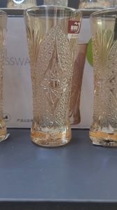 Lọ hoa kim cương mini màu trà 14CM