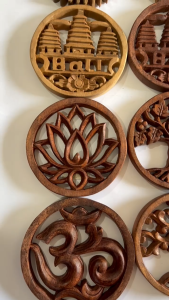 UKIRAN PANIL KAYU 15CM/HIASAN DEKORASI DINDING KERAJINAN TANGAN BALI