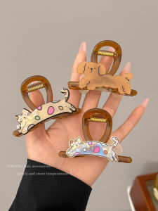 Cute Cat Dog Hair Clip Womens Half Updo Fun Shark Clip Hair Card Sweet Style  out Fashion Hair Accessories