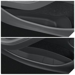 For Tesla Model Y Juniper 2025 2026 Car Door Side Storage Box Front Rear TPE Door Storage Organizer Tray Interior Accessories