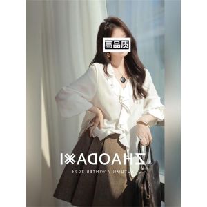 Outlets Outlets Elizabeth Shirt Silk French Shirt Spring & Fall New Arrival Ruffle Top