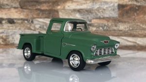 Diecast Mobil Mainan Miniatur 1955 Chevrolet Stepside Pick-up Miniature Classic Die Cast Model 1:32 Souvenir Kado Pajangan