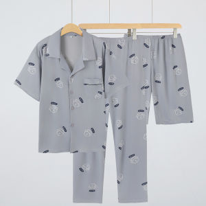 TUCANO | Summer Comfortable Short Sleeve Long Pants Set For Middle Aged And Elderly Men 3 Pieces
