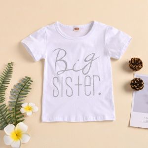 เสื้อยืดแขนพองลายตัวอักษรสำหรับเด็กชายและเด็กหญิง เสื้อคลุมแขนสั้นคอตตอนสำหรับเด็ก เสื้อผ้าเด็กชายและเด็กหญิง ชุดแฟชั่นสำหรับเด็ก