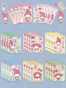 Creative DIY Miffy Face Replacement Stickers Sanrio Puzzle Cartoon Decals Intellectual Sticker Album Non-Drying Adhesive