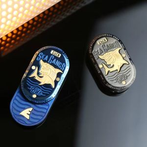 Metal Mechanical Shark Fidget Slider Toy Adult EDC Stress Relief Toy Anxiety & ADHD Relief Desk Toy Creative Gift for Men