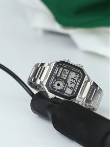 Đồng hồ Casio AE1200 dây thép sang trọng mặt led tráng gương cảm ứng cao cấp dành cho giới trẻ/ nam và nữ