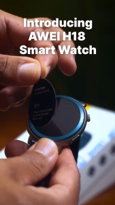 Awei H18 Smart Watch Series 18 for Men AMOLED Display Magnetic Silicone Strap Smartwatch Bluetooth Call Fitness Tracker Sleep Health Monitoring Running Watch For Sports IP68 Waterproof