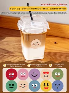 Vinland | Portable Transparent Square Food Grade Plastic Cup
