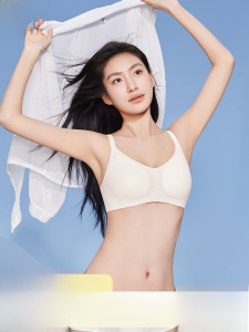 Miiow | Ice Silk Strapless Bralette Womens Summer Thin One-Piece Chest Pad Gathered Backless Underwear Seamless Comfortable Vest