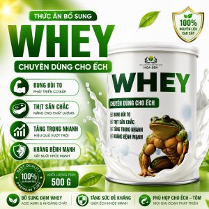 WHEY Chuyên Dùng Cho Ếch 500g Hoa Sen - Bổ Sung Đạm Whey Acid Amin Bung Đùi To Thịt Chắc Tăng Trọng Nhanh Tăng Đề Kháng