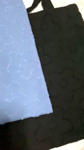 New พร้อมส่ง ✨ กระเป๋าผ้ายีนส์ Tote bag รุ่น Jeans ลายดอกไม้ 💙🤍