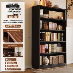Real Wood Retro Style Bookshelf