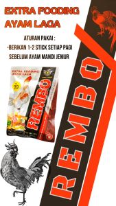 REMBO RP (1 RENTENG) EXTRA FOODING AYAM LAGA - JAMU SARAPAN NUTRISI AYAM