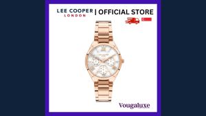 LEE COOPER OFFICIAL Women Metal Band Rose Gold Watch Water Resistant Affordable Branded Timepiece (2 Years Warranty) LC07456.420