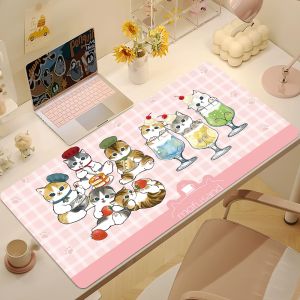 Mofusand Cute For PC Large MousePads Desk Gaming Mouse Pad Stitched Edges Base Extended