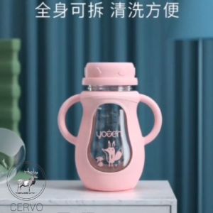 Cervo Newborn Baby Milk Glass Bottle Wide Neck Anti Colic Soft Touch Puting | Botol Susu Kaca Baby Murah