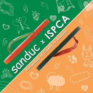 𝗦𝗔𝗡𝗗𝗨𝗖 𝘅 𝗜𝗦𝗣𝗖𝗔 Selipar Perempuan SR Getah Cetakan Grafik Haiwan