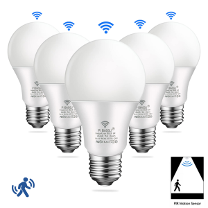 6PCS 220V PIR Motion Sensor Lamp 9W 12W 15W 18W LED Bulb with Motion Sensor Infrared Radiation Motion Detector Security Light