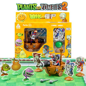 Plants Vs Zombies 2 Pirate Ship Zombies Toy Set Pull Back Car Action Figures Battle Game Model Game Character Kid Boy Toy Gift